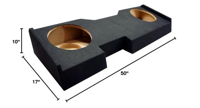 Alt view image 7 of 7 - Kicker Bundle Compatible with 2014-2018 Chevy Silverado Crew Cab 43C104 Comp C10 Dual 10Loaded Sub Box Enclosure