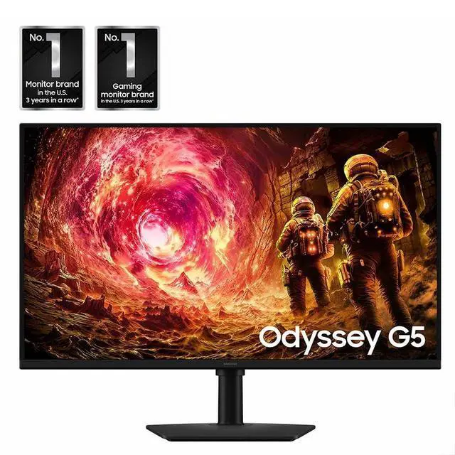 Alt view image 3 of 7 - 27" Odyssey G5 G50F QHD Gaming Monitor LS27FG502ENXZA Bundle with Elite Suite 18, 2X HDMI Cable and Deco Gear CPS Exclusive 26 Month Protection Pack (BEACH-CPS-26M250)