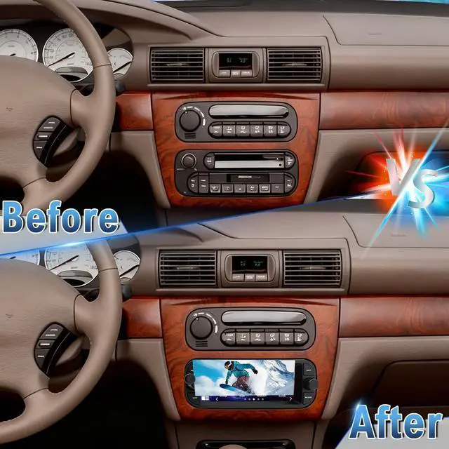 Alt view image 7 of 7 - Double Din Car Stereo Upgrade Radio for Chrysler Sebring 2002-2006 | Android 14 2G+32G 6.86" Touchscreen Carplay Android Auto GPS WiFi Bluetooth RDS DSP SWC Mirrorlink Mic Backup Camera