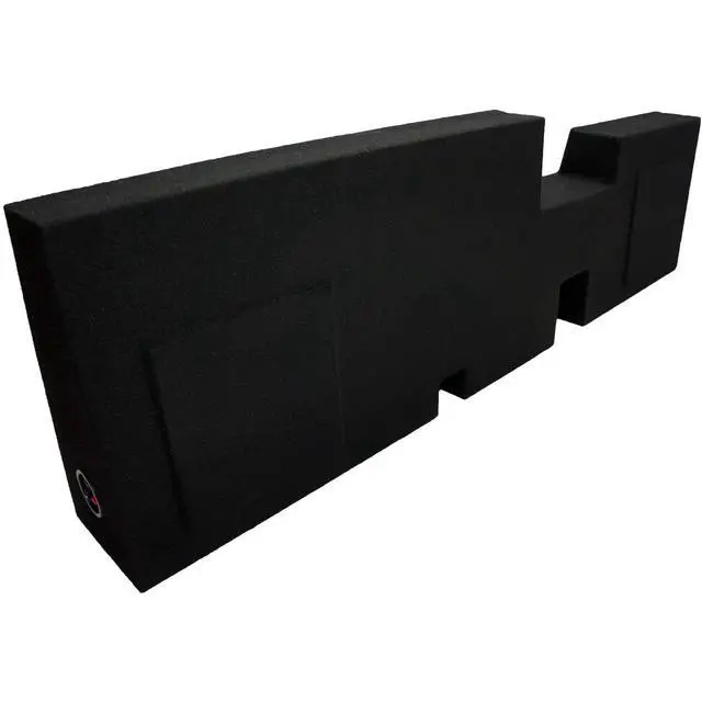 Alt view image 4 of 5 - Fits 2017-2025 Ford F-250 SuperCrew Crew Cab Dual 12" Subwoofer Box ASC | Heavy duty 12 inch sub enclosure, hard hitting bass upgrade, space saving behind seat design, easy install, amp wiring ready