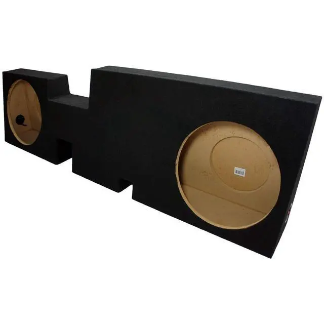 Alt view image 3 of 5 - Fits 2017-2025 Ford F-250 SuperCrew Crew Cab Dual 12" Subwoofer Box ASC | Heavy duty 12 inch sub enclosure, hard hitting bass upgrade, space saving behind seat design, easy install, amp wiring ready