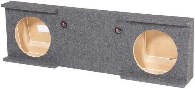 Main image of REC4 Dual 12" Sealed Sub Box for GM/Chevy 2007-2013 1500 Crew Cab | Fits 2500HD/3500HD, Made in USA, 5/8" MDF Construction, Spring-Loaded Terminals, 0.9 Cu Ft Air Space, Precision-Cut Holes