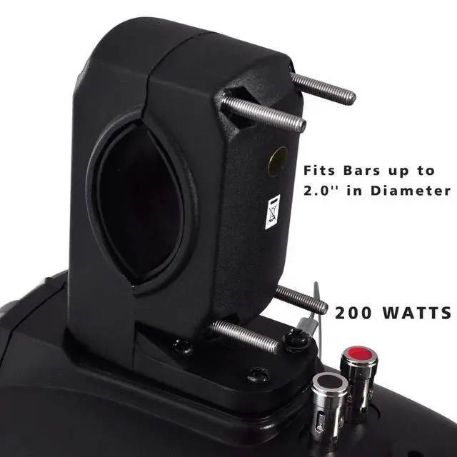 Alt view image 5 of 6 - Waterproof Marine Wakeboard Tower Speakers - 6.5 Dual Subwoofer Speaker Set and 1.0 Tweeters, LED Lights and 200 Watt Power - 2-way Boat Audio System with Mounting Bracket - PLMRWB65LEB (Black)