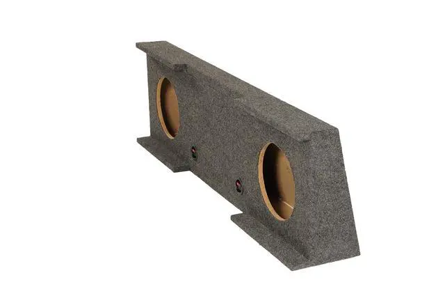 Alt view image 2 of 5 - REC4 Dual 12" Sealed Sub Box for GM/Chevy 2007-2013 1500 Crew Cab | Fits 2500HD/3500HD, Made in USA, 5/8" MDF Construction, Spring-Loaded Terminals, 0.9 Cu Ft Air Space, Precision-Cut Holes