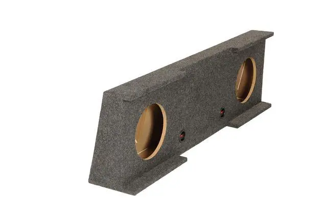 Alt view image 3 of 5 - REC4 Dual 12" Sealed Sub Box for GM/Chevy 2007-2013 1500 Crew Cab | Fits 2500HD/3500HD, Made in USA, 5/8" MDF Construction, Spring-Loaded Terminals, 0.9 Cu Ft Air Space, Precision-Cut Holes