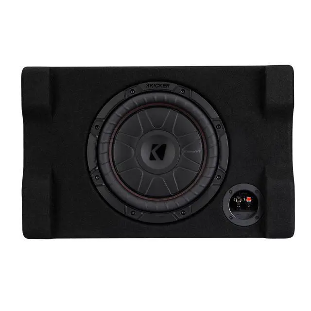 Alt view image 3 of 7 - 52CVTDF102 CVTDF 10" Subwoofer in Down Firing Enclosure, 2-Ohm | 10 Inch loaded bass pack, CompVT thin woofer inside, compact design for trucks and tight spaces, simple wiring, deep low end