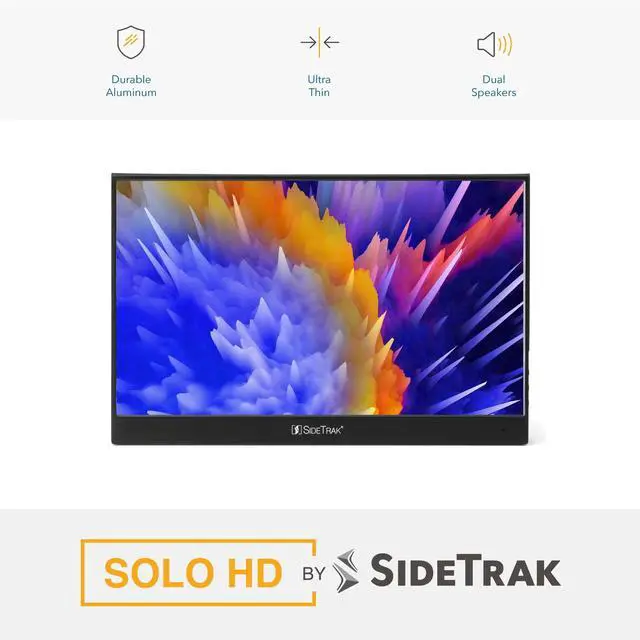 Alt view image 3 of 6 - Solo 17.3 Portable Monitor for Laptop | Freestanding Full HD LED USB Laptop Dual Screen with Cover | Compatible with Mac, PC, & Chrome | Powered by USB-C® or Mini HDMI