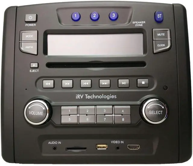 Main image of iRV33 Car Stereo ProAuto Car Audio Receiver with Bluetooth/Wireless Control/APP/HDMI/Digital2.1 Surround sound/USB/SD/AM/FM/CD/DVD/MP3/MP4,3 Zones Wall Mount RV Stereo System for car