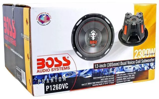 Alt view image 4 of 7 - BOSS Audio P126DVC 12 Inch 2300 Watt Car Subwoofers with Dual Voice Coil and QBASS12 Q Power 12 Inch Dual Heavy Duty Vented Subwoofer Box Enclosure