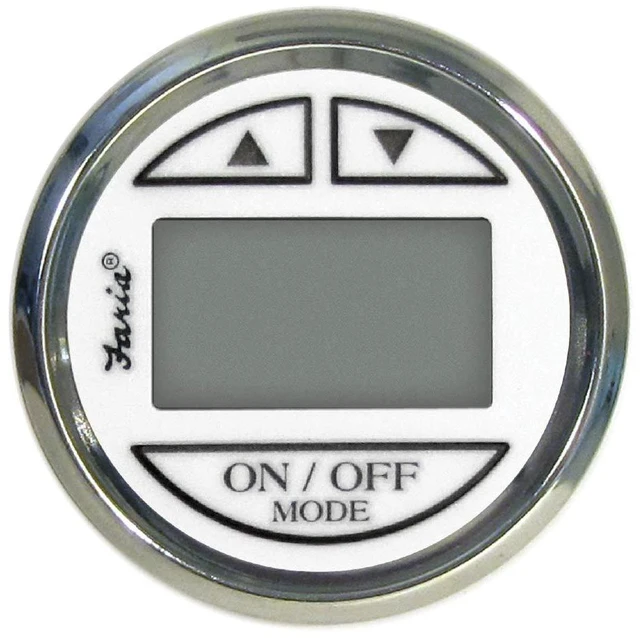 Main image of BEEDE 13850 Chesapeake Stainless Steel Depth Sounder (Transom Mounted Transducer) SN2011-2, White, 53 mm
