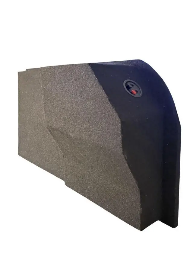 Alt view image 5 of 6 - Single 12" Sealed Subwoofer Enclosure Compatible with 2024-2026 Tacoma Double Cab | Under the Seat Sub Box | Black Carpet Finish