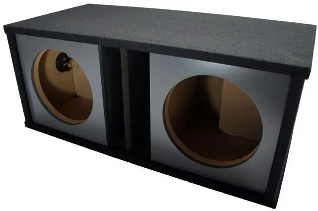 Main image of Car Audio Dual 10" Slot Vented Paintable Baffle Stereo Sub Box Enclosure