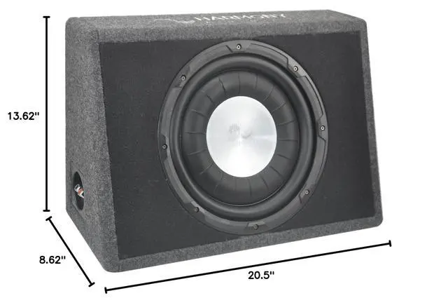 Alt view image 5 of 5 - Flatline Loaded 12" Truck Sub Box 800W Subwoofer Enclosure | driver pre-installed, single shallow-mount design saves space, strong low-end combo output for pickups, 12 inch
