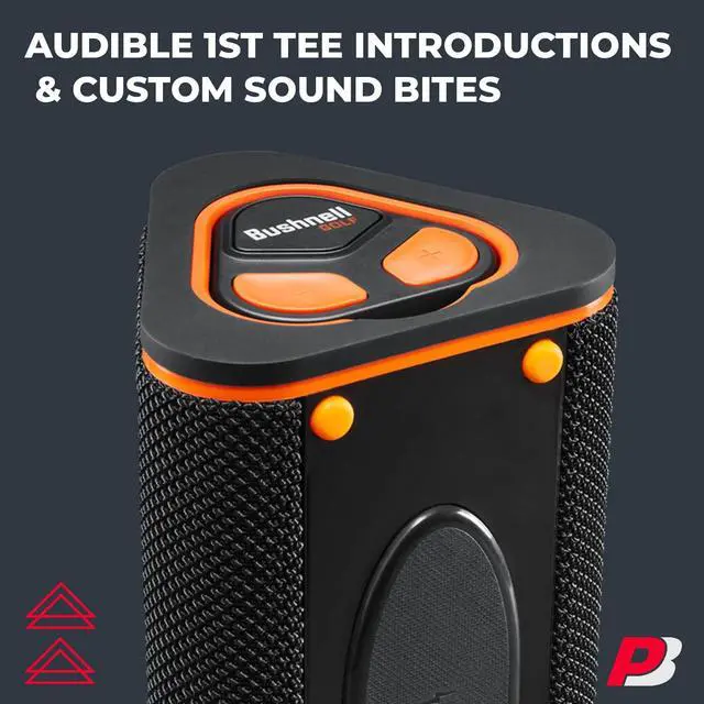 Alt view image 4 of 6 - Bushnell Wingman View Golf Speaker Pouch Bundle | Easy-to-Read LCD Display, Bluetooth Music & Audible GPS Distances | Includes Protective Wingman Pouch & Magnetic Cart Mount