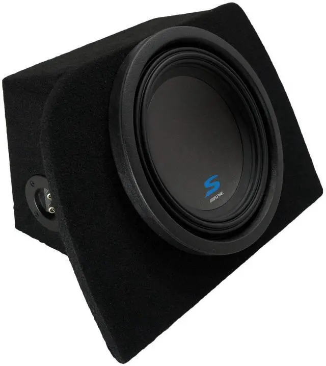 Main image of Alpine S-W10D4 Type S 10" Subwoofer and Sub Box Fits 1990-2005 Mazda Miata | NA generation dual voice coil speaker included, enclosure built for the convertible, deep bass upgrade, 10 inch size