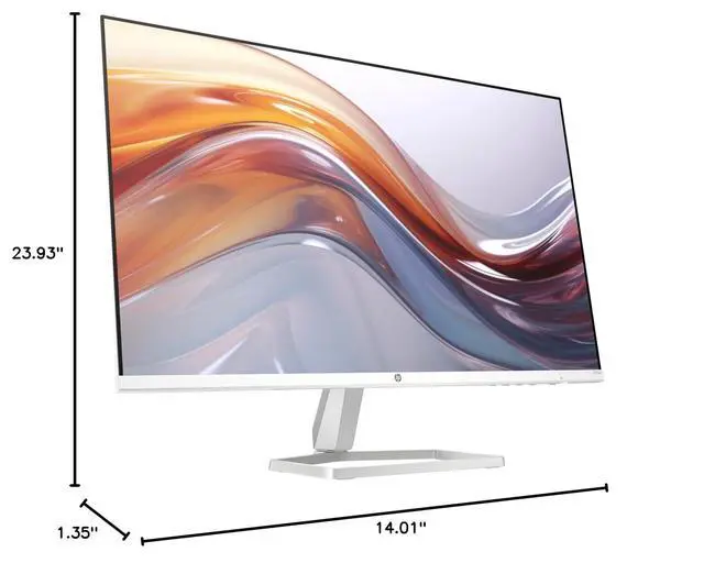 Alt view image 6 of 6 - 27" 300 nits 100Hz IPS FHD (1920x1080) Monitor (Replaces M27FW) Bundle w/DKZ Hub USB Port Expander, Flicker Free, HDMI, VGA, Ideal for Home & Business, White/Silver (2026 Latest Model)
