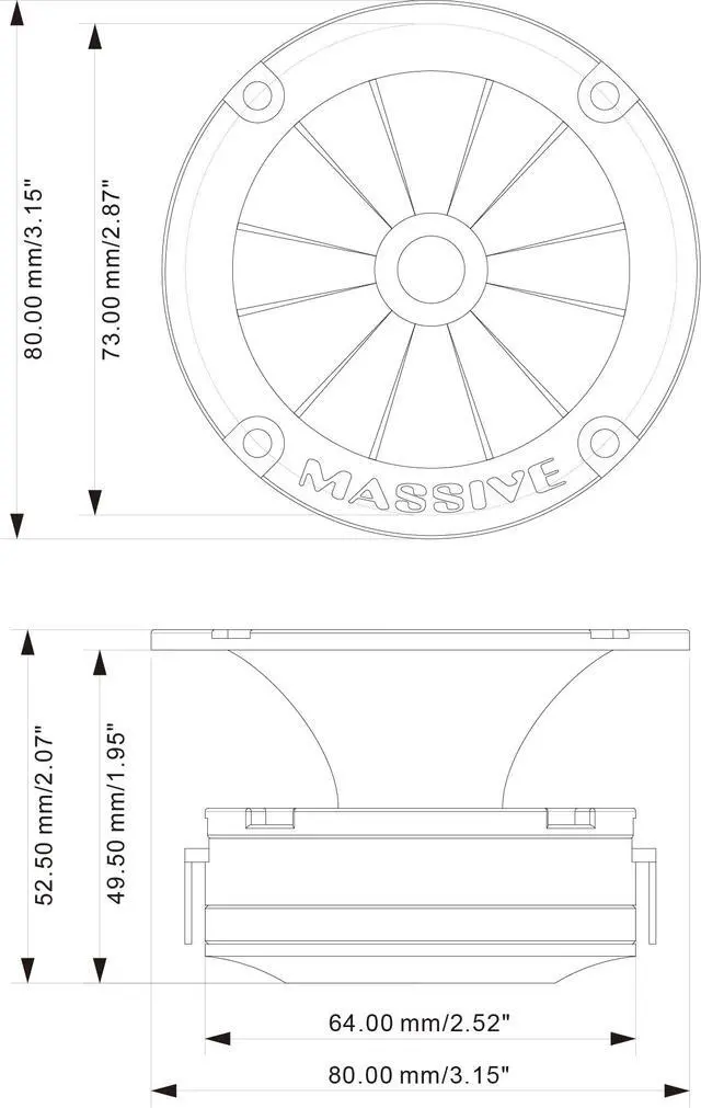 Alt view image 5 of 5 - MT6 Power Super Tweeter, 1.5" Voice Coil | 75 Watts RMS, 8 Ohm, Sold As Each