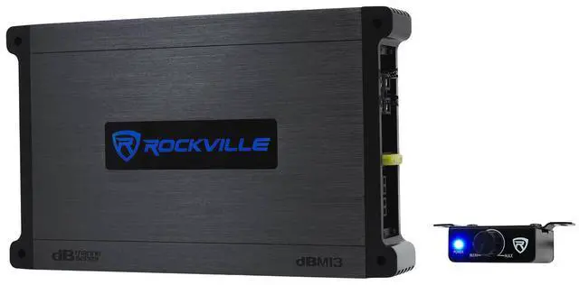 Alt view image 2 of 6 - DBM13 3000W Peak/750W RMS Marine Amplifier with RMWK4 Wire Kit | Mono, 2-Ohm, Class D, MOSFET, Bass Remote, Subsonic Filter, Bass EQ, RCA Input, 4 AWG Waterproof, Boat, 2-Items