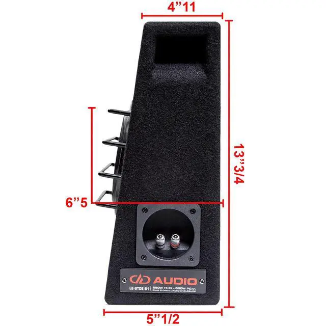 Alt view image 3 of 4 - LEST06d 6.5" 500W Shallow Slim Enclosure Box Subwoofer