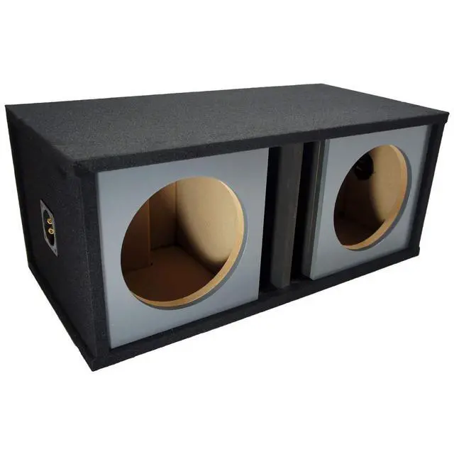 Alt view image 2 of 4 - Car Audio Dual 10" Slot Vented Paintable Baffle Stereo Sub Box Enclosure