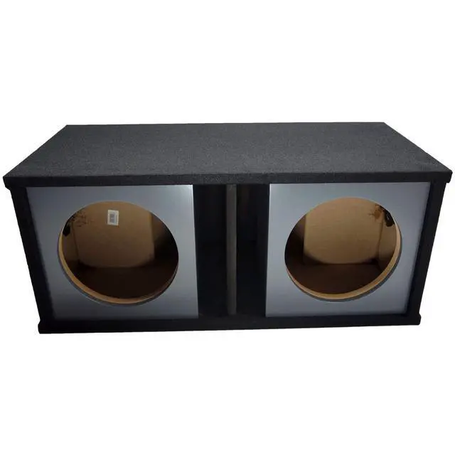 Alt view image 4 of 4 - Car Audio Dual 10" Slot Vented Paintable Baffle Stereo Sub Box Enclosure