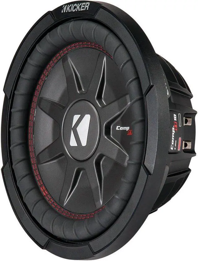 Alt view image 2 of 3 - 43CWRT102 CompRT 10" Inch Shallow Mount Subwoofer 2 Ohm Thin Car Sub | Slim Profile Bass, Fits Behind Seats and Under Benches, Strong Low-End Punch, Easy Upgrade for Trucks and Compact Vehicles