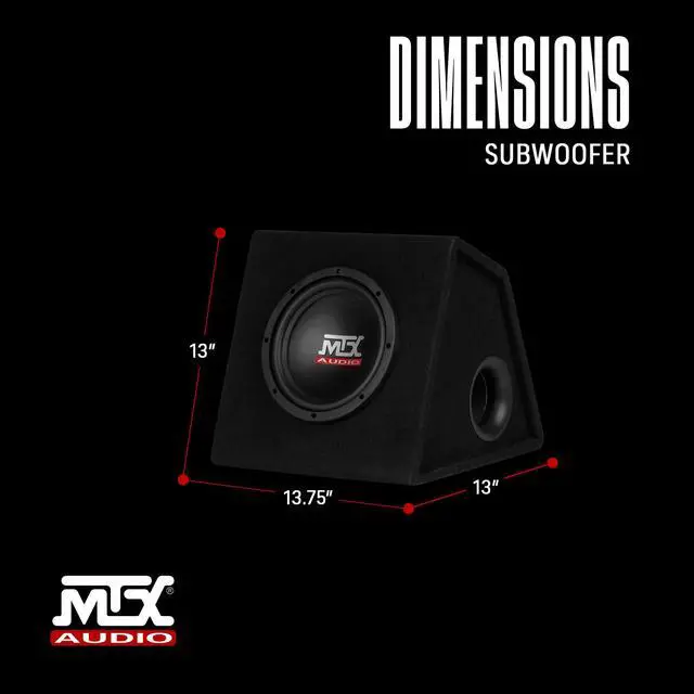 Alt view image 3 of 7 - Audio RTP8A 8" 120W Amplified Vented Loaded Car Subwoofer Enclosure | Single Heavy-Duty 12-Inch Subwoofer Enclosure for Car Audio Bass Systems, Vehicle Stereo Setup and Installation