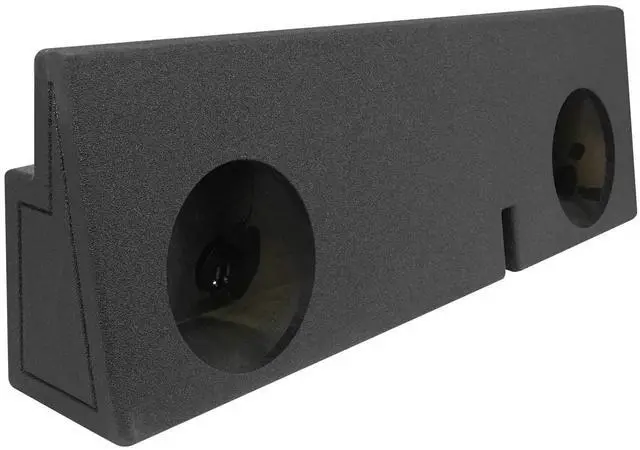 Alt view image 2 of 6 - REC101 Dual 10" Sealed Sub Enclosure for Toyota Tacoma Double Cab | Fits 2005-2017, Sub Box Behind Seat, Forward Firing, Charcoal Carpet, MDF, 0.70 Cu Ft per Sub, 5.875" Mounting Depth