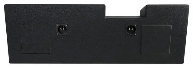 Alt view image 6 of 7 - REC118 Dual 10" Ported Sub Box, Bedliner Finish, 37Hz Tuning | 1.1 Cu Ft Per Sub, 8.5" Mount Depth, 3/4" MDF, Spring Loaded Terminals, for 2019-Current GM Crew/Double Cab