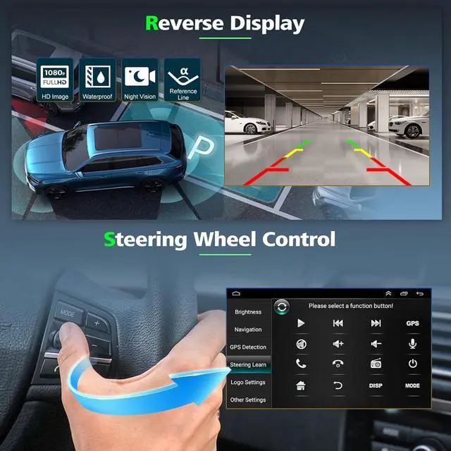 Alt view image 5 of 7 - Car Radio for Toyota Matrix 2003 2004 Pontiac Vibe 2003 2004 2005 2006 2007 2008 with Wireless CarPlay Android Auto, 9 Inch Touch Screen Stereo for Toyota Matrix WiFi GPS BT AHD Backup Camera-2+64G