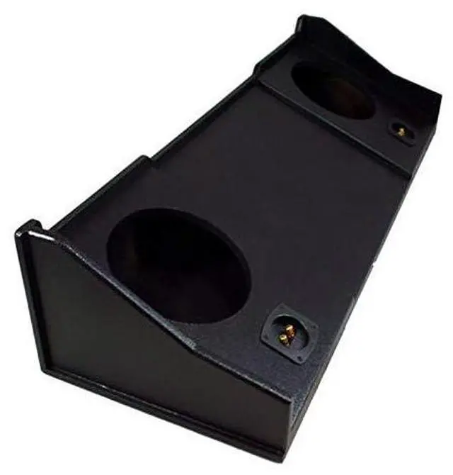Main image of Dual 10" Subwoofer Box Armor Coated Fits 1994-2001 Dodge Ram Quad Cab ASC | Deep hard-hitting bass, space-saving 10 inch enclosure, rugged spray-on finish, easy install for extended trucks