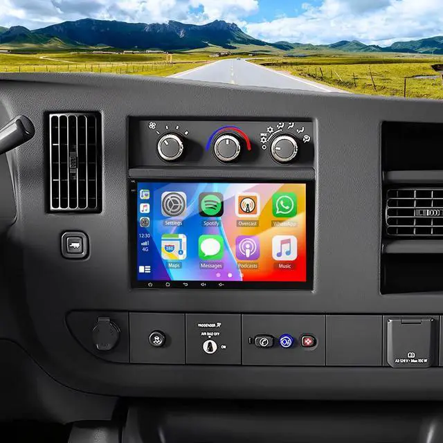 Alt view image 2 of 2 - 4+64G Android Car Radio Stereo Upgrade for 2008-2026 Chevrolet Express | 8 Inch Touch Screen GPS Navi Head Unit for GMC Savana 2008-2026 Radio Replacement w/Wireless Carplay & Android Auto Bluetooth