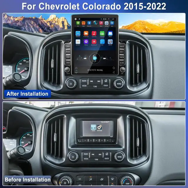 Alt view image 2 of 7 - 2G+32GB Double Din Car Radio Stereo for Chevrolet Colorado 2015-2022 | 9.7Inch IPS Touch Screen Stereo w/Wireless Carplay/Android Auto, DSP, Bluetooth, Backup Camera, Built-in GPS, FM Radio