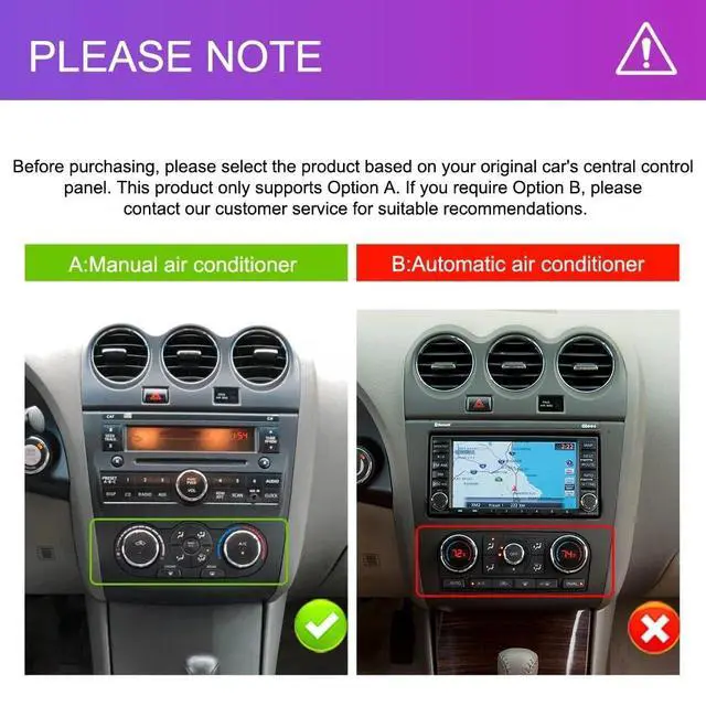 Alt view image 7 of 7 - Double Din Car Radio for Nissan Altima 2008 2009 2010 2011 2012, 9" Touch Screen Stereo for Nissan Altima Head Unit Bluetooth with Wireless Carplay Android GPS Navi FM RDS WiFi Backup Camera 2+32G
