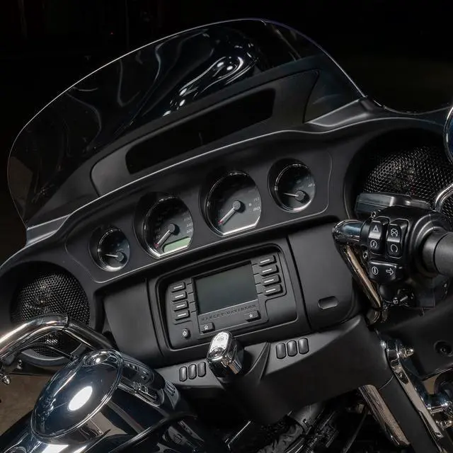 Alt view image 2 of 7 - 6.5" 3-Way Coaxial Speakers for 2014-2023 Harley Davidson Street & Ultra Glide with 1" Titanium Dome Tweeters & OEM Frame Design Installation