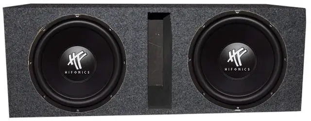 Main image of 2 Pack Subwoofers, 12" 1600W Car Audio DVC Speakers Bundled with QPower Ported Enclosure Box