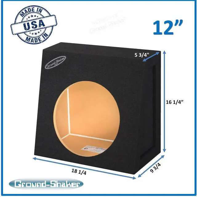 Alt view image 2 of 7 - Single Sealed Sub Box Dual Subwoofer Enclosure for Regular Cab Trucks (Single, 12")