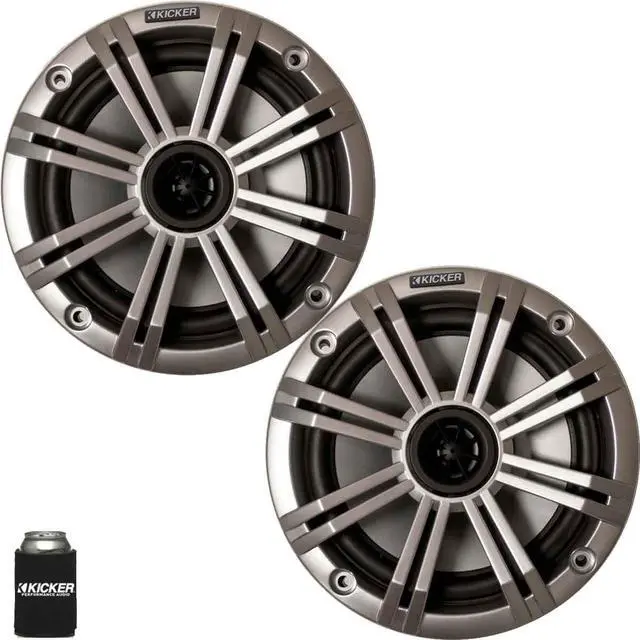 Main image of 41BKM614S 6.5 in Silver Marine Speaker Pair | One pair of 6.5 in silver marine speakers for OEM replacement applications