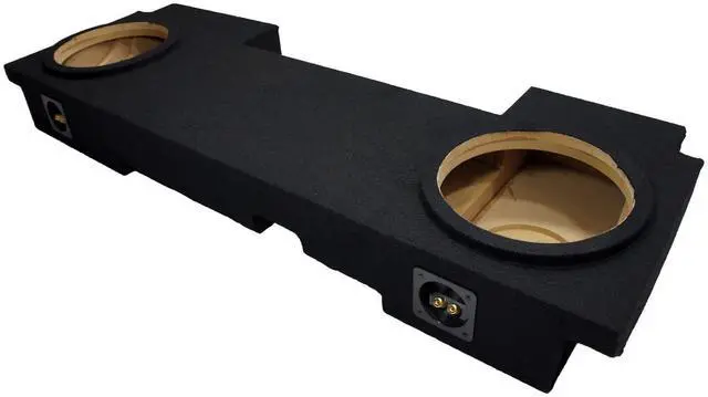 Alt view image 2 of 3 - Fits Escalade EXT Avalanche 02-13 Dual 10" Underseat Subwoofer Box ASC | Chevy and Cadillac Truck Sub Enclosure, 10 Inch Speaker Pair, Hidden Space-Saving Design, Bolt-In Bass Upgrade