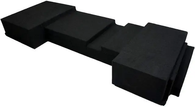 Alt view image 3 of 3 - Fits Escalade EXT Avalanche 02-13 Dual 10" Underseat Subwoofer Box ASC | Chevy and Cadillac Truck Sub Enclosure, 10 Inch Speaker Pair, Hidden Space-Saving Design, Bolt-In Bass Upgrade