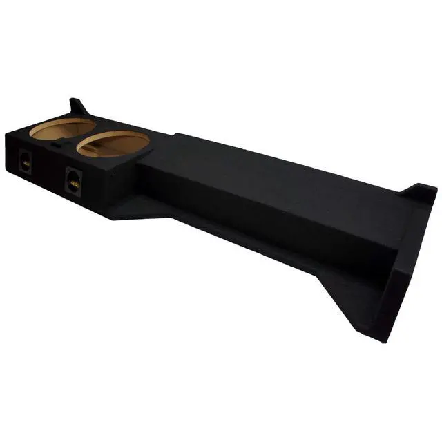 Alt view image 3 of 4 - Fits Nissan Frontier Crew Cab 2005-2019 Dual 10" Subwoofer Box ASC | Custom truck sub enclosure, unloaded design, add your own 10 inch drivers, space-saving behind-seat build, easy install