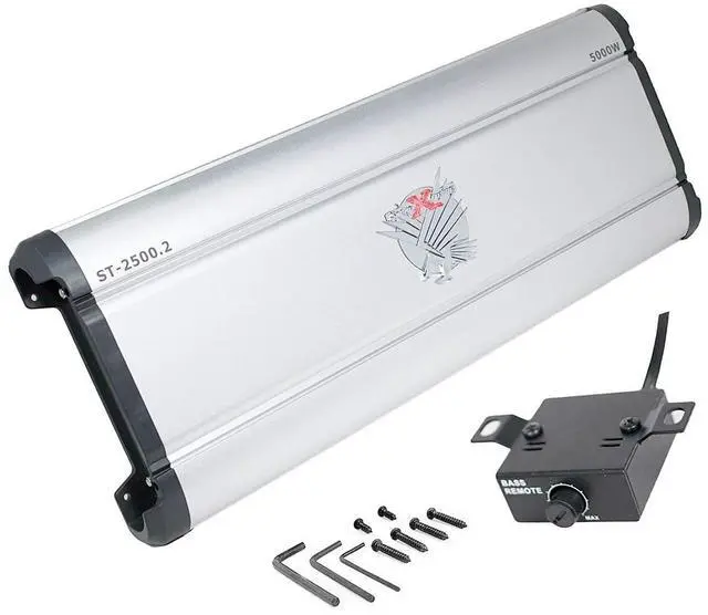 Main image of Car Amplifiers ST-2500.2 5000W 2 Channels Class AB MOSFET Amp 2/4 Ohm Stable with Remote Sub Control