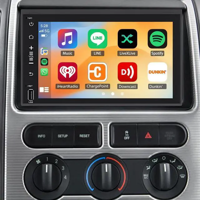 Main image of 7" Andriod 14 Car Stereo for Ford Edge 2007-2010 Touch Screen Radio | 4 Core 2+32G Car Radio with Wireless CarPlay Andriod Auto Support WiFi GPS Bluetooth FM Radio Head Unit SWC Mirror Link