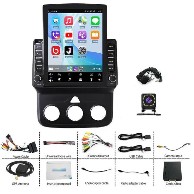 Alt view image 6 of 6 - 2+32GB Android 15 Car Radio for Ram 2013-2019 with Wireless Carplay Android Auto, 9.7" Touch Screen Car Stereo GPS Navi, WiFi, Bluetooth, Backup Camera, FM RDS Radio, EQ DSP, SWC