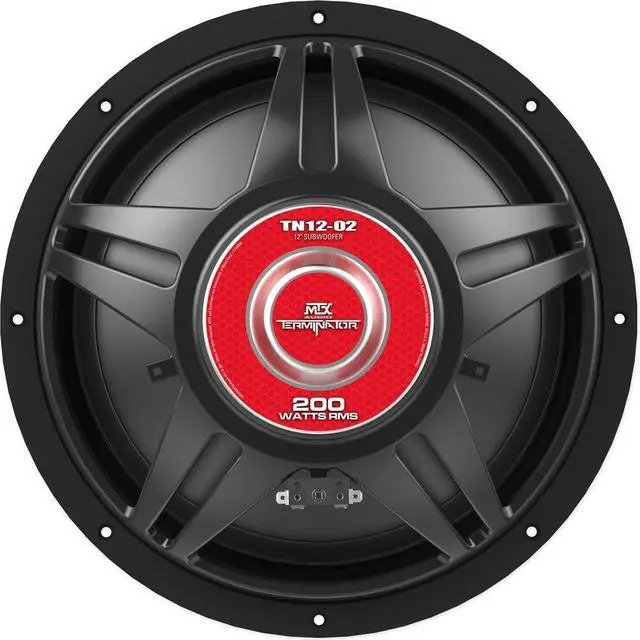 Alt view image 4 of 7 - (2) MTX Audio Terminator TN12-02 12 800 Watt 2 Ohm Car Subwoofers Subs