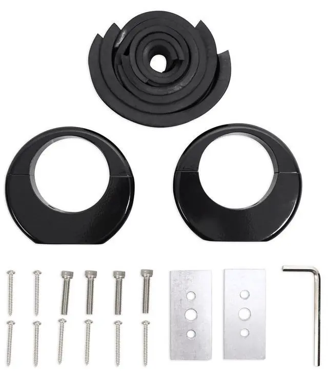 Alt view image 6 of 6 - MAC90B 8" Black Wakeboard Speaker Pod Pair with MAC360B Clamps | 6061 Aluminum, 360 Degree Swivel, Waterproof, Internally Wired, Fits 2" to 2.5" Tower Poles, Surface Mount, Marine, 4-Items