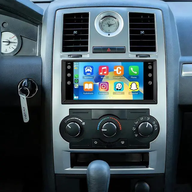 Main image of Double Din Car Stereo Radio for Chrysler 300 300C 2007-2010 Support Carplay&Android Auto,7 inch HD Touchscreen Double Din Radio with Bluetooth, Car Audio Receivers, Camera, MirrorLink, FM Radio