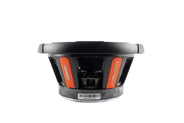Alt view image 5 of 6 - 1 Pair of ABM80 DYNAMIS Series 8" 800 Watts Max 200 Watts RMS Mid-Range Car Audio Speaker 4-Ohm Cloth Surround, Non Pressed Paper Cone, Ferrite Magnet, and Grille Included
