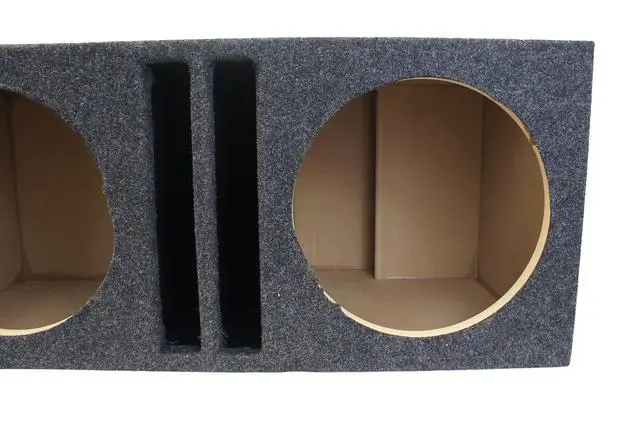Alt view image 5 of 5 - Car Audio Dual 10" SPL Bass Subwoofer Labyrinth Vent Sub Box Stereo Enclosure | Maze-style port chamber, twin woofer cabinet, empty unloaded car audio build, universal trunk fit, 10 inch size