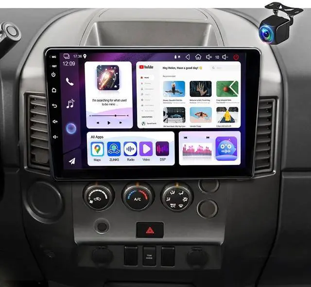 Main image of 10.1 Inch Double Din Car Radio Stereo Upgrade for Nissan Titan 2004-2007 | Android 15 4+64G HD Touchscreen,Carplay & Android Auto,GPS Wifi Bluetooth SWC Mirror Link,FM Car Radio Receiver Backup Camera